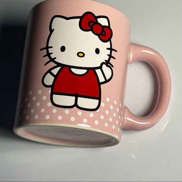 SOLD!!! Hello Kitty Mug for Coffee Tea Cute two-sided Sanrio Pink Drinkware - Picture 5 of 11